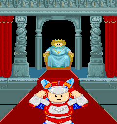 Wonder Planet (Arcade) screenshot: Talking to the King