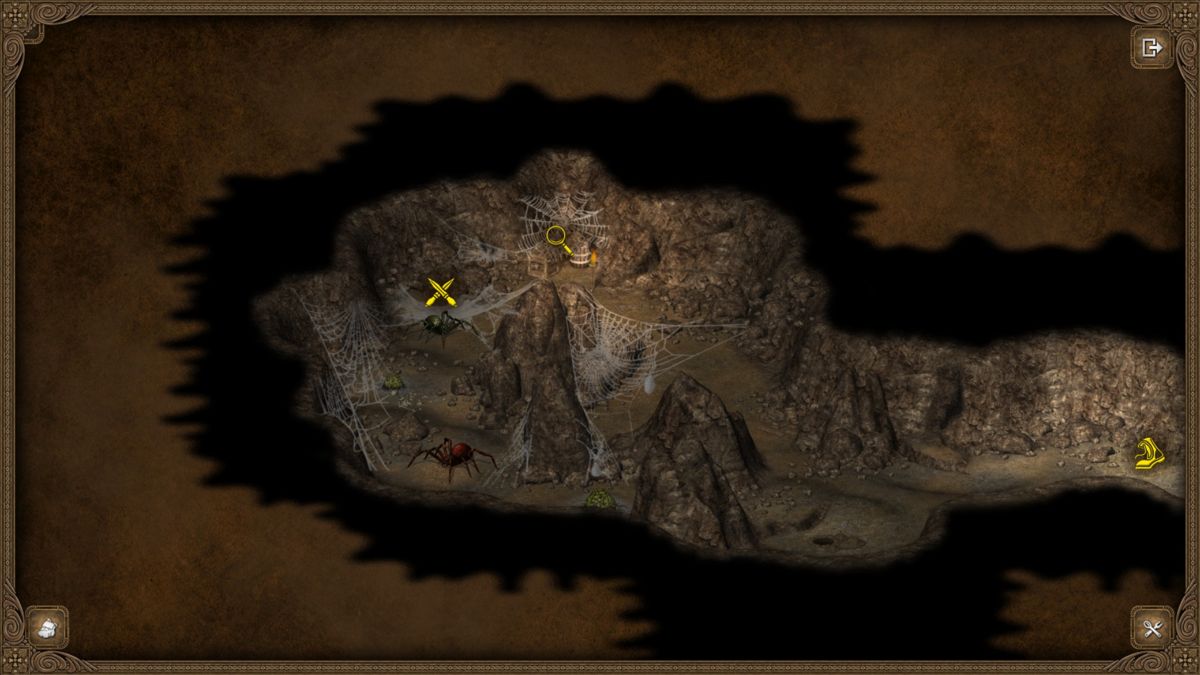 Hero of the Kingdom: The Lost Tales 2 (Windows) screenshot: This cave is full of spiders!