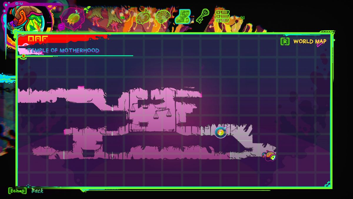 Ultros (Windows) screenshot: Game map