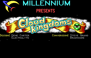Cloud Kingdoms (DOS) screenshot: Title screen (EGA)