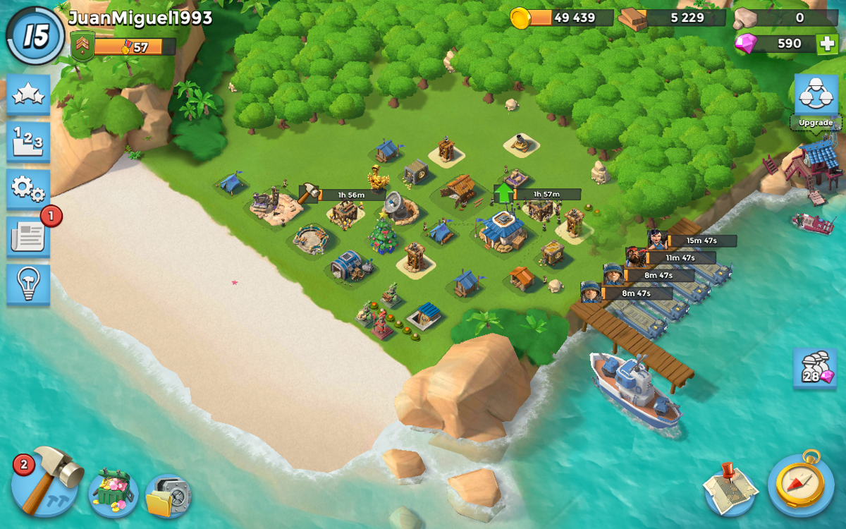 Screenshot of Boom Beach (Android, 2013) - MobyGames