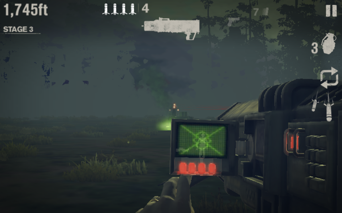 Into the Dead 2 (Android) screenshot: The third stage in the "Event" with the XM-12 Titan