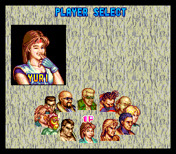 Art of Fighting 2 (SNES) screenshot: Player vs. computer: player select