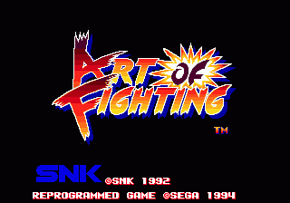 Art of Fighting (Genesis) screenshot: Sega reprogrammed this. Too bad it's really really awful...