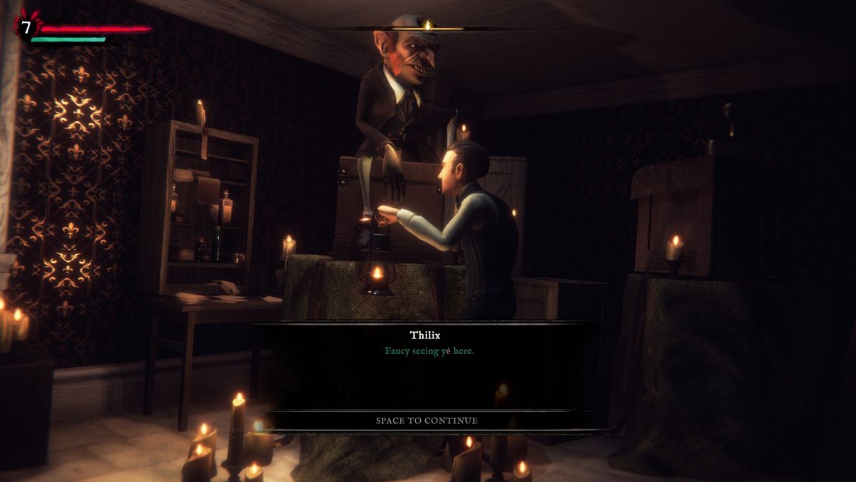 Westmark Manor (Windows) screenshot: Meeting a character.