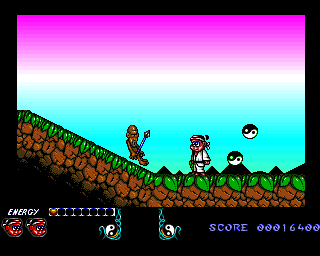 Dojo Dan (Amiga) screenshot: Danglevine level