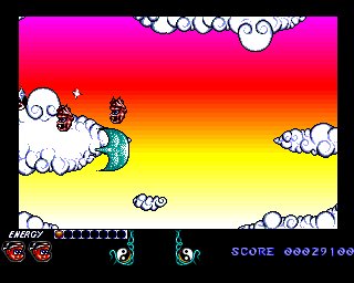 Dojo Dan (Amiga) screenshot: Except for wings there some special power.