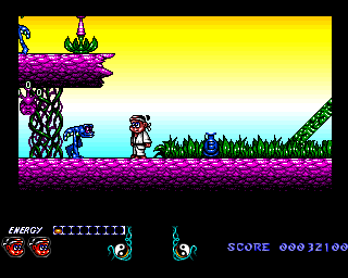 Dojo Dan (Amiga) screenshot: Petal level