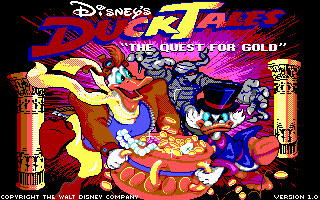 Disney's Duck Tales: The Quest for Gold (DOS) screenshot: Title screen