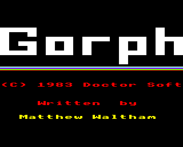 Gorf (BBC Micro) screenshot: Loading Screen