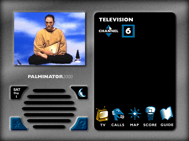 Paparazzi!: Tales of Tinseltown (Windows 3.x) screenshot: Watching some TV