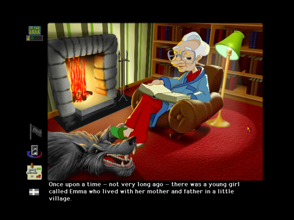 Little Red Riding Hood (Windows 3.x) screenshot: Our guide and Narrator