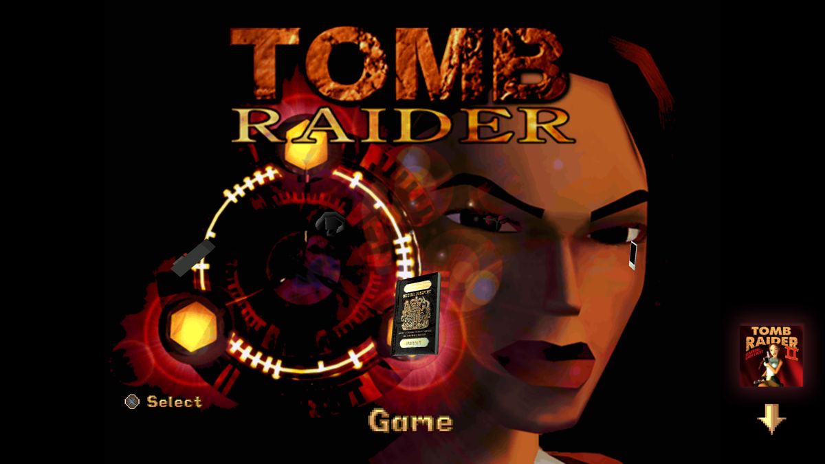 Tomb Raider I•II•III: Remastered (PlayStation 5) screenshot: 'Tomb Raider' title screen (classic)