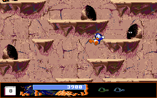 Disney's Duck Tales: The Quest for Gold (Amiga) screenshot: Watch your step!