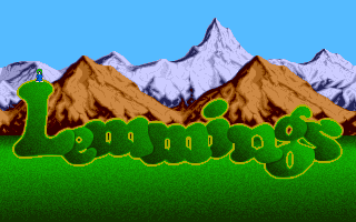 Lemmings (Amiga) screenshot: Title screen