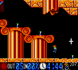 Lemmings (Game Gear) screenshot: Floater Lemmings