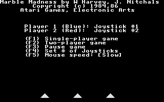 Marble Madness (Atari ST) screenshot: Title screen