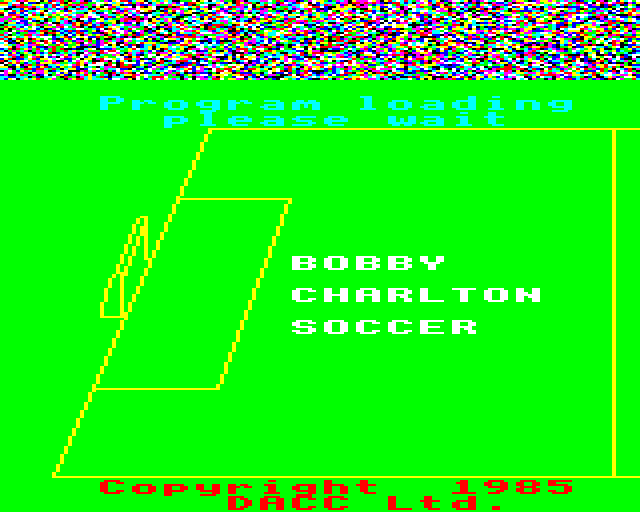 Bobby Charlton Soccer (BBC Micro) screenshot: Loading Screen