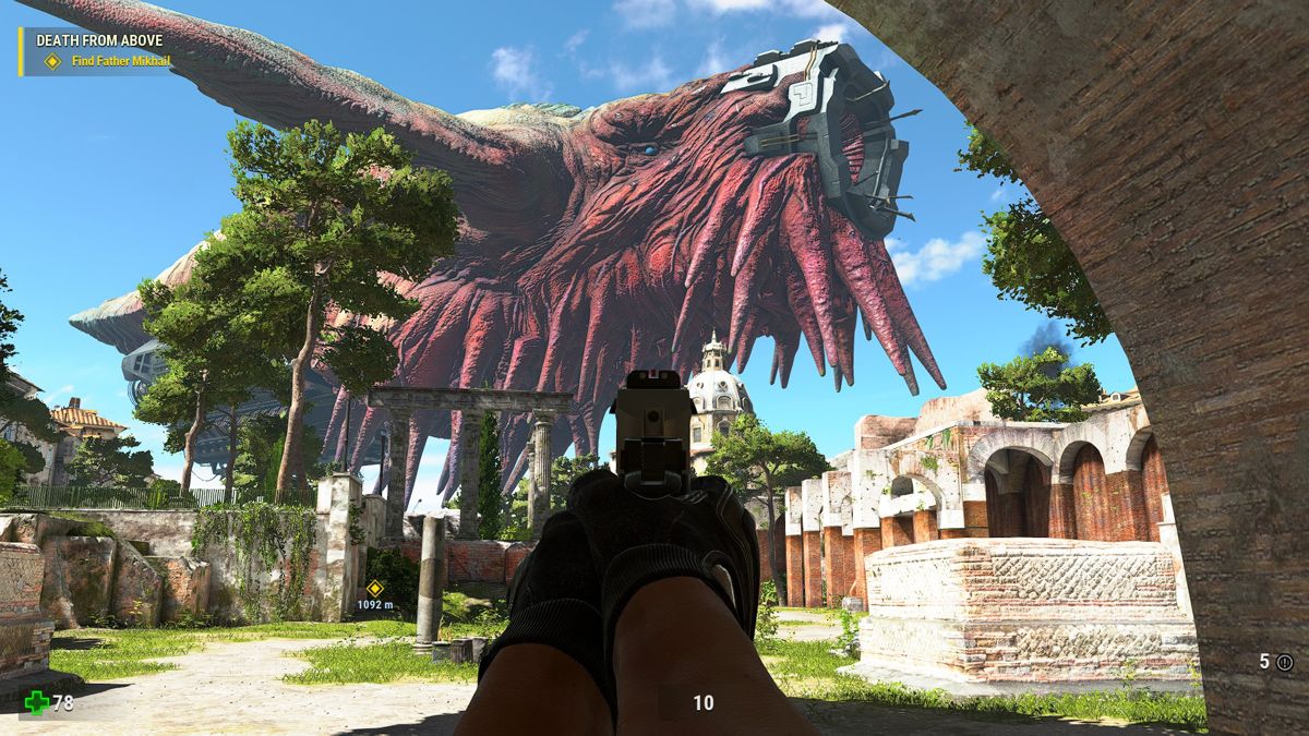 Serious Sam 4 (Windows) screenshot: I don't think I can't draw down on this guy...