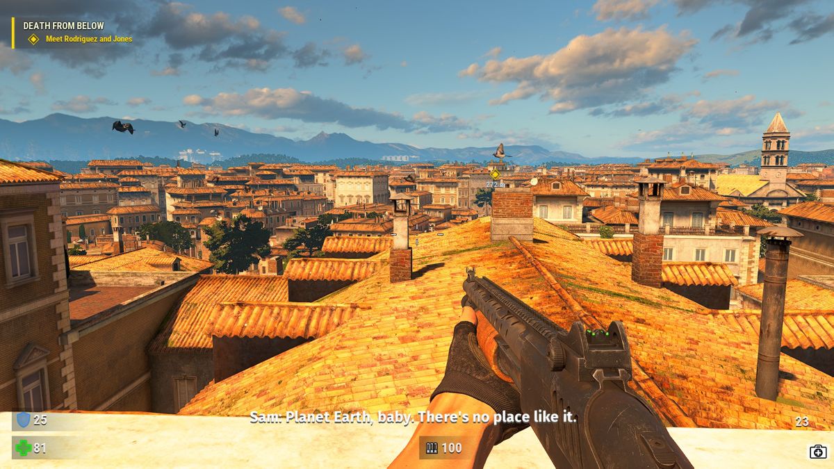 Serious Sam 4 (Windows) screenshot: Great view of the city.