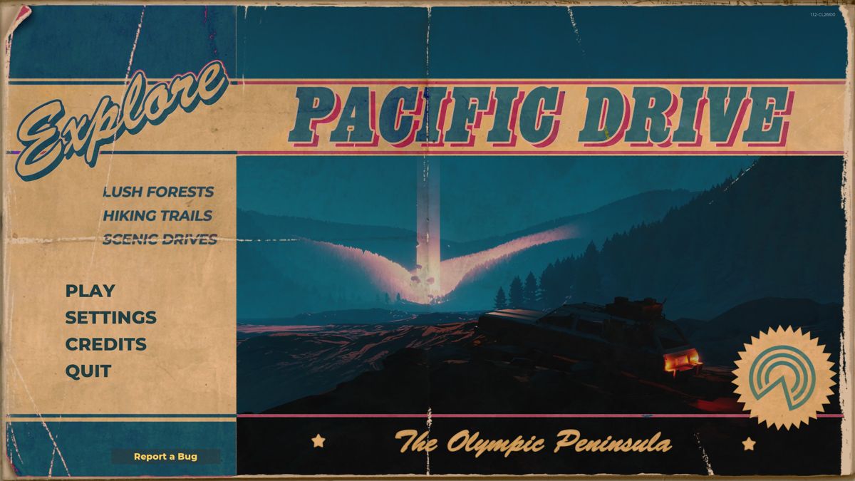 Pacific Drive (Windows) screenshot: Main menu
