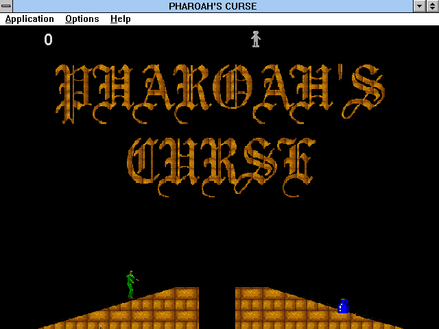 Pharoah's Curse (Windows 3.x) screenshot: Title screen (and also the first playable screen)