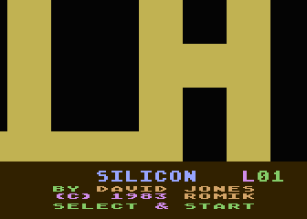 Silicon (Atari 8-bit) screenshot: Title screen.