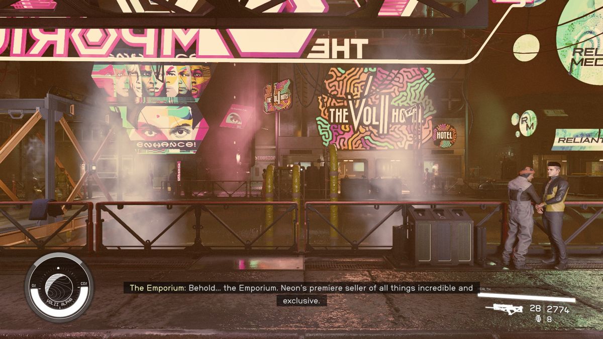 Starfield (Windows) screenshot: Neon is full of neon.