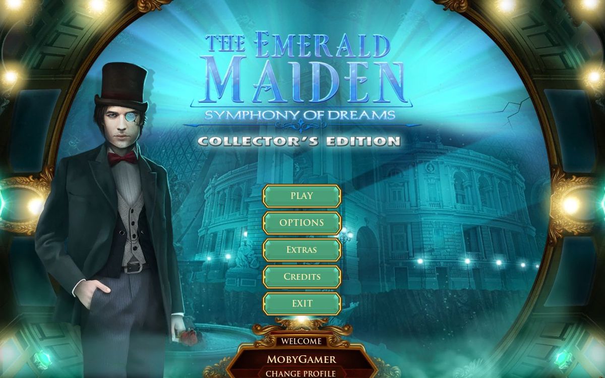 The Emerald Maiden: Symphony of Dreams (Collector's Edition) (Windows) screenshot: The main menu