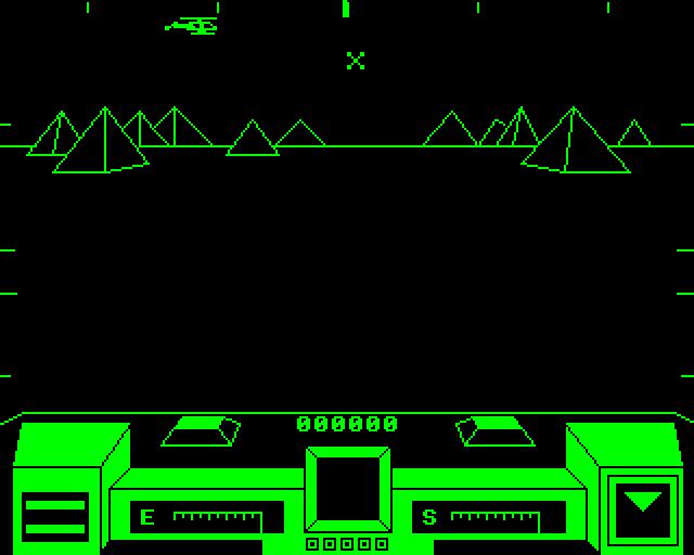 3-D Tank Zone (BBC Micro) screenshot: Incoming Helicopter