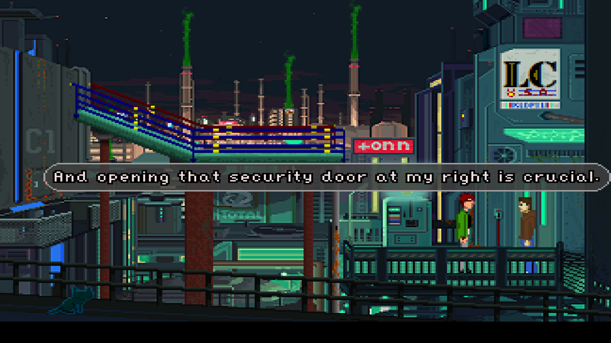 2080 Wall City Lockdown (Windows) screenshot: A building in the northwest corner