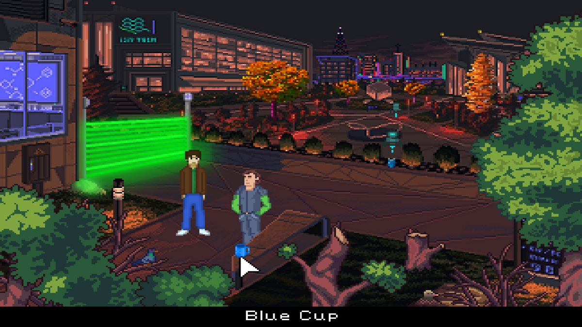 2080 Wall City Lockdown (Windows) screenshot: A street across the park