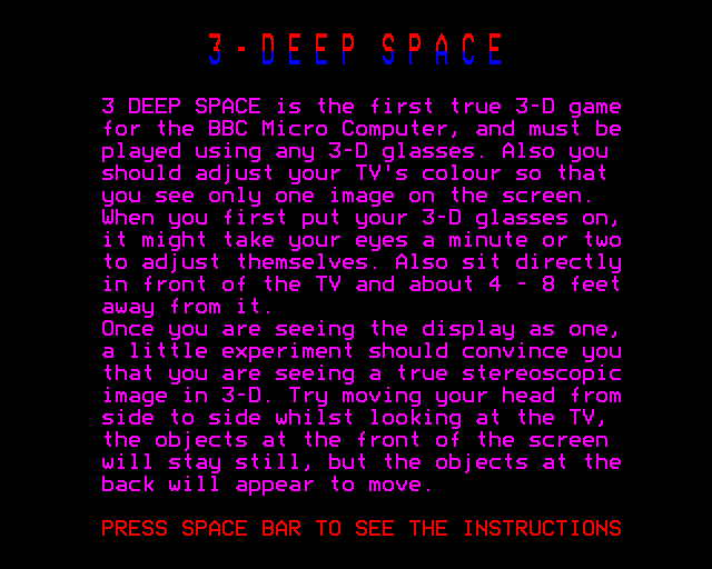 3 Deep Space (1983) - MobyGames