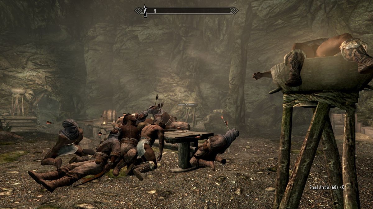 The Elder Scrolls V: Skyrim - Special Edition (Windows) screenshot: I'd say these guys might have lost the battle.