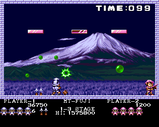 Buster Bros. (Amiga) screenshot: 2 Players game