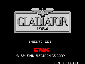 Gladiator 1984 (Arcade) screenshot: Title screen.