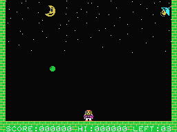 Color Ball (MSX) screenshot: The first level has only one ball.