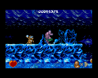 Chuck Rock (Amiga) screenshot: There are a lot of vicious enemies here.