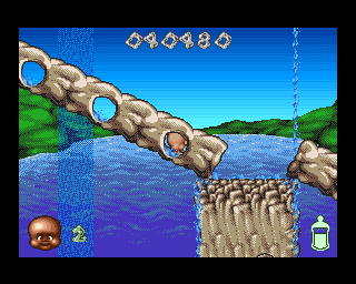 Chuck Rock II: Son of Chuck (Amiga) screenshot: There are slides in here.