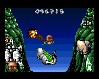 Chuck Rock II: Son of Chuck (Amiga) screenshot: A fruit level.