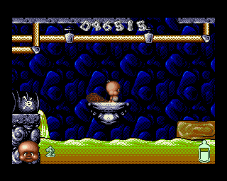 Chuck Rock II: Son of Chuck (Amiga) screenshot: There is also a sewer level.