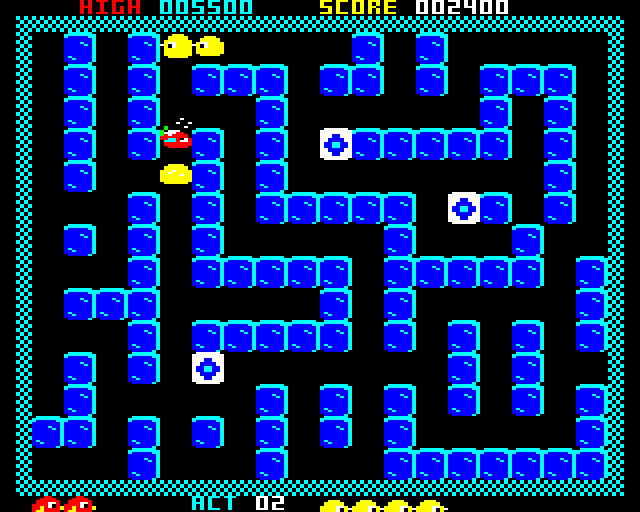 Pengi (BBC Micro) screenshot: Level 2