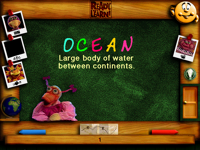 Professor Iris' Fun Field Trip: Seaside Adventure (Windows 3.x) screenshot: We learn a word