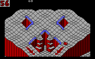 Marble Madness (PC Booter) screenshot: The beginner course (Tandy/PCjr)