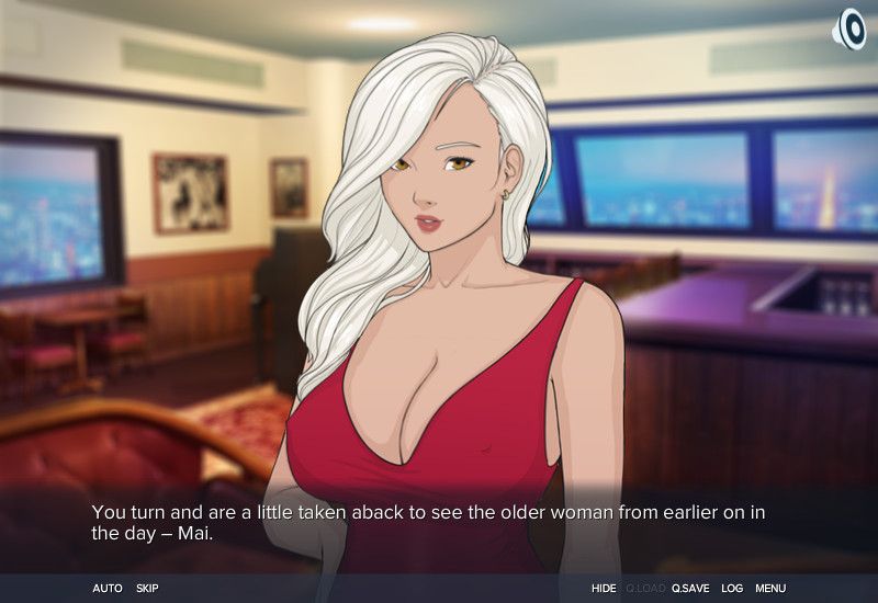 Quickie: Mai (Browser) screenshot: Meeting Mai at the bar