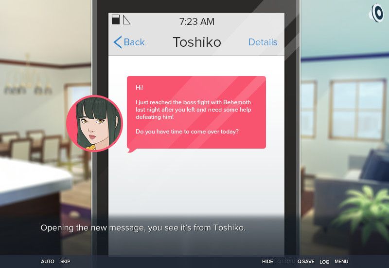 Quickie: Toshiko (Browser) screenshot: Text from Toshiko