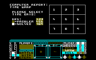 Starion (Amstrad CPC) screenshot: Select a time grid
