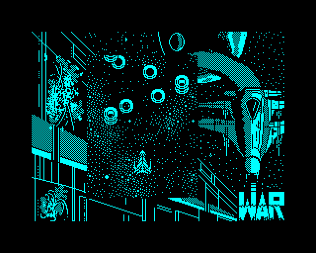 W.A.R (BBC Micro) screenshot: Incoming Aliens