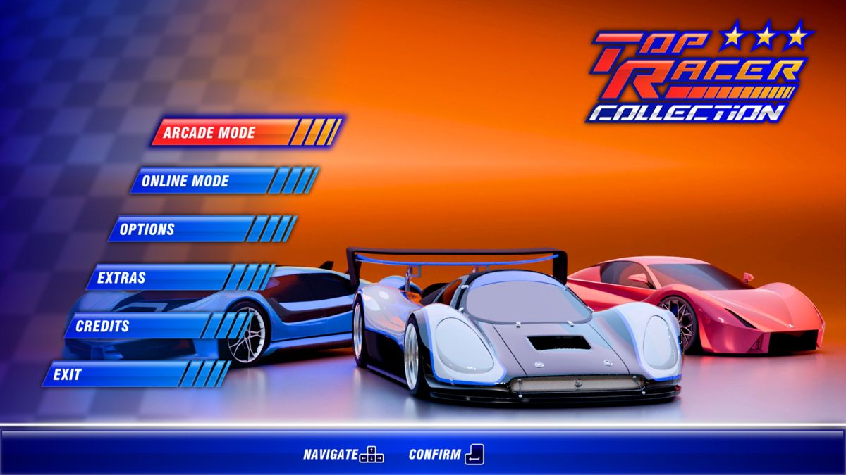 Top Racer Collection (Windows) screenshot: Main menu