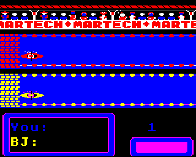 Brian Jacks Superstar Challenge (BBC Micro) screenshot: Canoeing